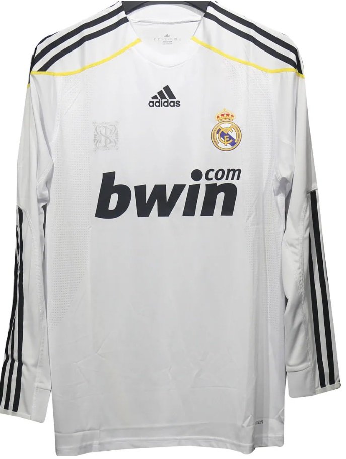 Camisa I Real Madrid 2009 2010 Adidas retro manga comprida